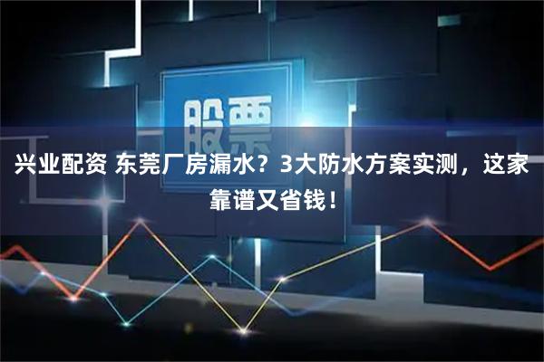 兴业配资 东莞厂房漏水？3大防水方案实测，这家靠谱又省钱！